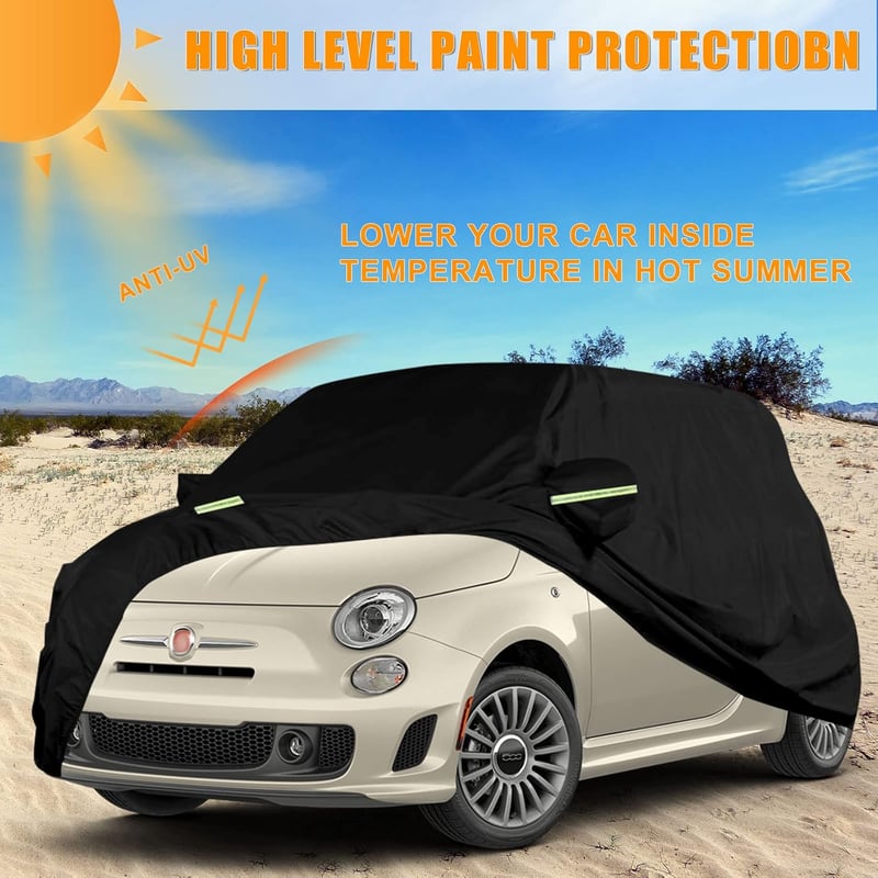 ConBlom Vízálló Autótakaró Fiat 500/500C/500E/Abarth 2007-2022 Cipzárral