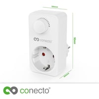 Adaptor priză conecto cu variator de intensitate pentru becuri LED și halogen reglabile, alb 2