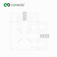 Adaptor universal VESA conecto SA-CC50305-V2 de la 50x50 la 200x200, capacitate portantă max. 30 kg, negru 4