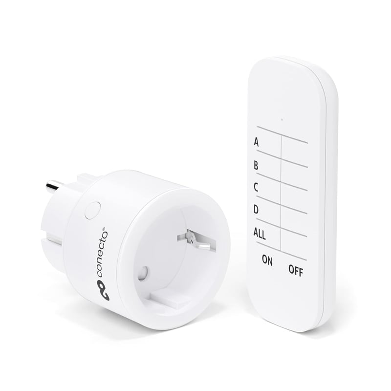 conecto Vezeték nélküli aljzat szett - 2300W, távirányító, kompakt fehér