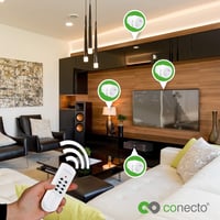 conecto Vezeték nélküli aljzat szett - 2300W, távirányító, kompakt fehér 5