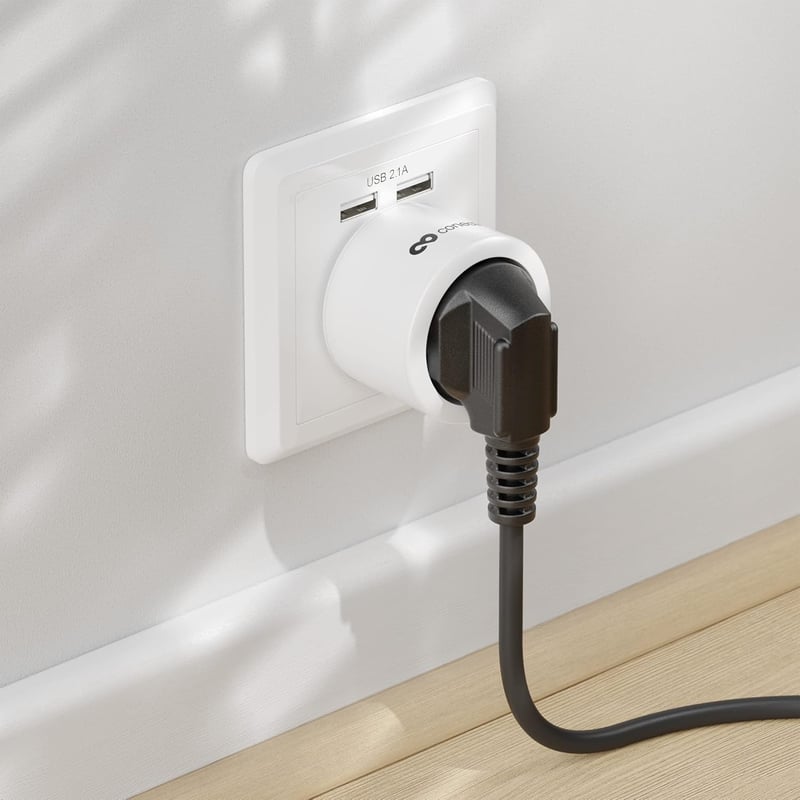 conecto Vezeték nélküli aljzat szett - 2300W, távirányító, kompakt fehér
