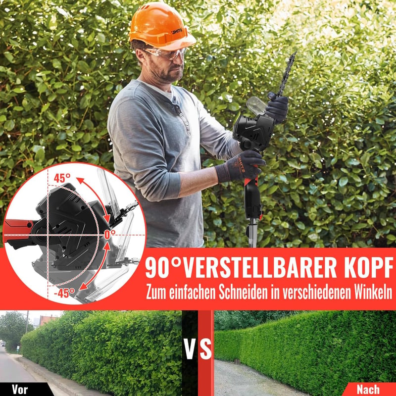 Conentool 12V Akkumulátoros Sövényvágó 2in1 Elektromos Kerti Olló Akkuval és Töltővel