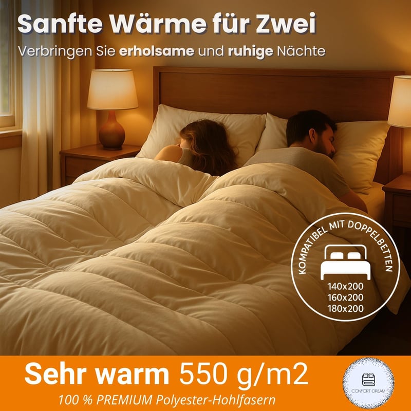 Confort-dream 4 Évszakos Paplan 240x220 cm Oeko-Tex Prémium 550 gsm