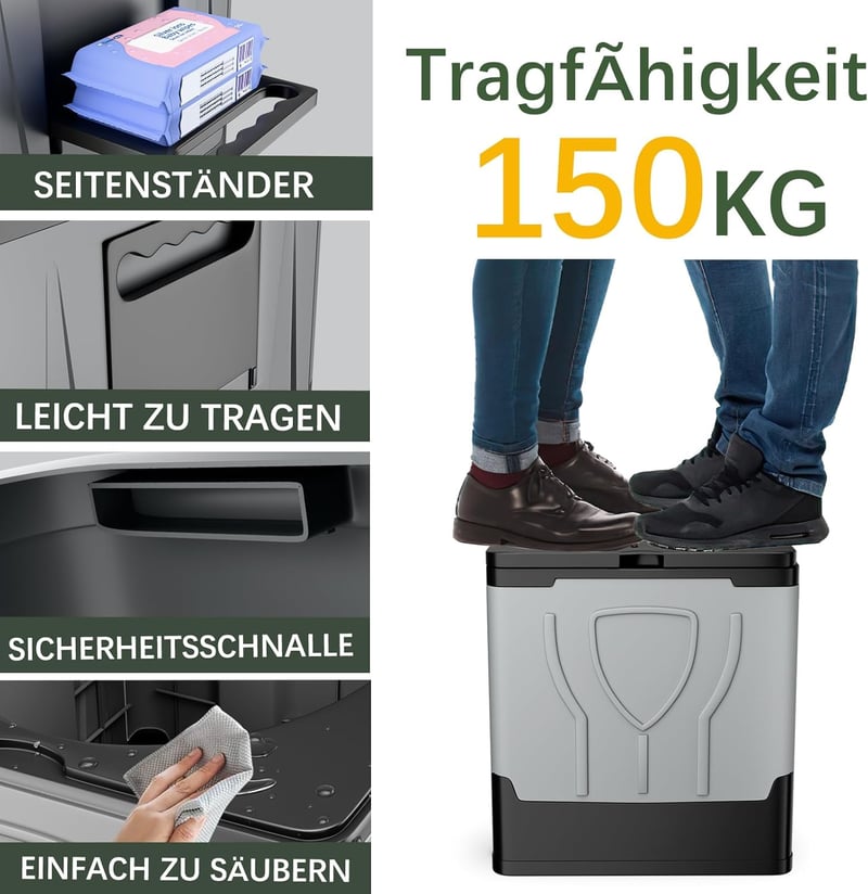 Congumi összecsukható kemping WC papírtartóval és telefontartóval