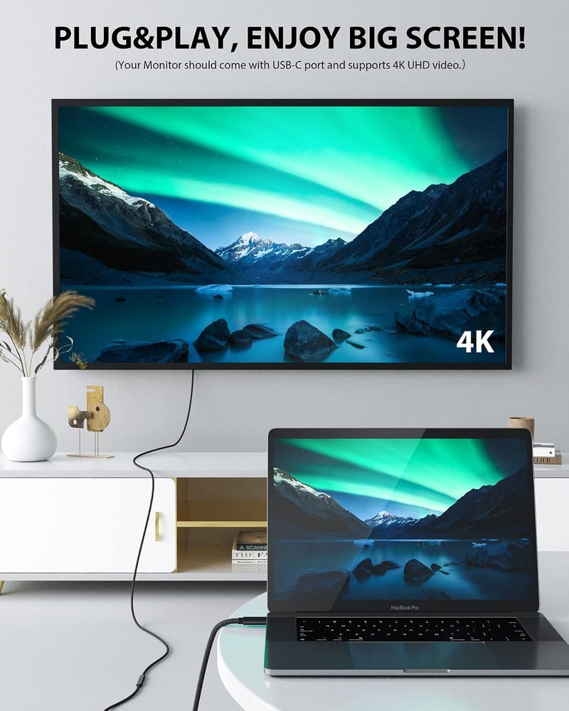 CONMDEX USB-C hosszabbító kábel 3.2 6ft 5Gbps 5A töltés 4K szinkronizálás