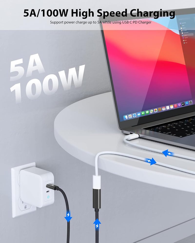 CONMDEX USB-C hosszabbító kábel 3.2 6ft 5Gbps 5A töltés 4K szinkronizálás