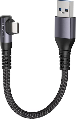 CONMDEX USB-C Android autós kábel 90° csatlakozó 50cm QC3.0 3.1A