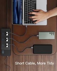CONMDEX USB-C kábel 20cm 10Gbps 3.1A gyors töltés Samsung Galaxy S25 Pixel 9 7