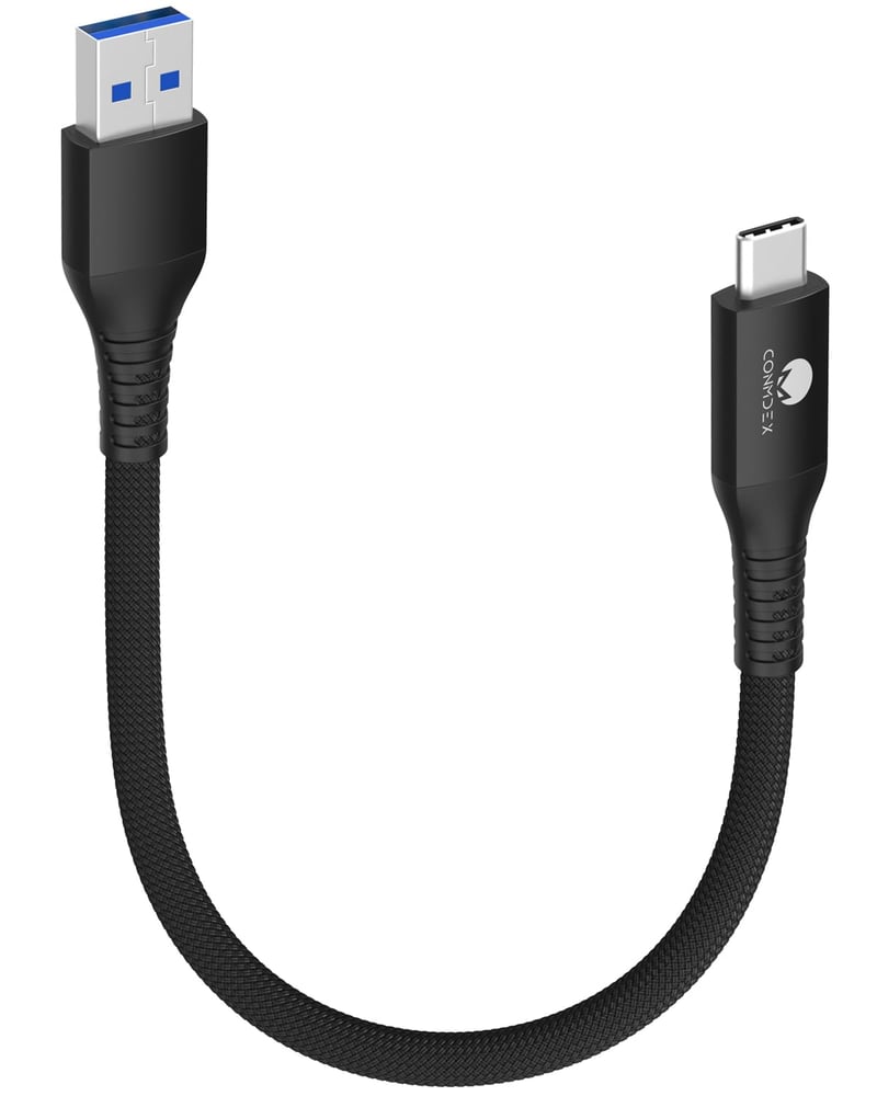 CONMDEX USB-C kábel 20cm 10Gbps 3.1A gyorstöltéshez Samsung Galaxy S23 Pixel 8