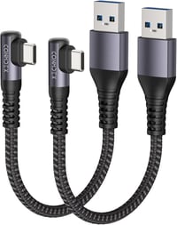 CONMDEX USB-C kábel 20cm 2db szögletes 10Gbps gyorstöltés iPhone Samsung 1