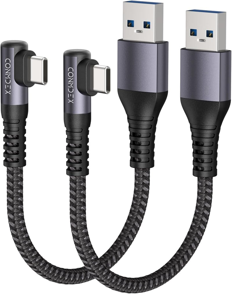 CONMDEX USB-C kábel 20cm 2db szögletes 10Gbps gyorstöltés iPhone Samsung