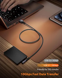 CONMDEX 10Gbps USB-C töltőkábel 30cm 3.1A QC3.0 iPhone Samsung Galaxy 3