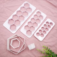 CONNECTION Focilabda Sütemény Vágó Szett 7 Méret Fondant Keksz Forma Torta Dekoráció Fehér 2