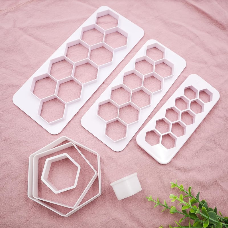 CONNECTION Focilabda Sütemény Vágó Szett 7 Méret Fondant Keksz Forma Torta Dekoráció Fehér