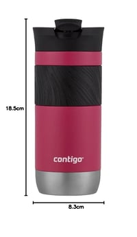 Cană termică Contigo Byron 2.0, 470 ml – Cană de cafea izolată din oțel inoxidabil cu închidere Snapseal, 100% etanșă, capac lavabil în mașina de spălat vase, fără BPA 9