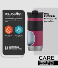 Cană termică Contigo Byron 2.0, 470 ml – Cană de cafea izolată din oțel inoxidabil cu închidere Snapseal, 100% etanșă, capac lavabil în mașina de spălat vase, fără BPA 3