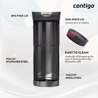 Contigo Byron Snapseal rozsdamentes acél termikus bögre 470ml szivárgásmentes - 1 pc. (pack of 1), Byron Vivacious 4