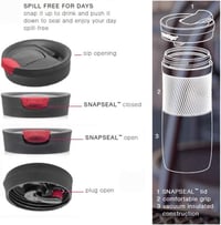Contigo Byron Snapseal rozsdamentes acél termikus bögre 470ml szivárgásmentes - 1 pc. (pack of 1), Byron Vivacious 7