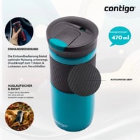 Termoska Contigo Byron Snapseal, nehrdzavejúca oceľ, nepriepustná, vhodná do umývačky riadu, vrchnák bez obsahu BPA, 470 ml 3