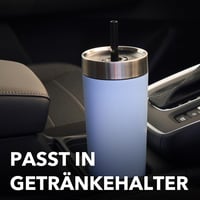 Termoska so slamkou Contigo No-Spill Tumbler, 720 ml, nehrdzavejúca oceľ, dvojstenná, odolná proti vytečeniu — používaná (stav: pozri 2. obrázok) 8