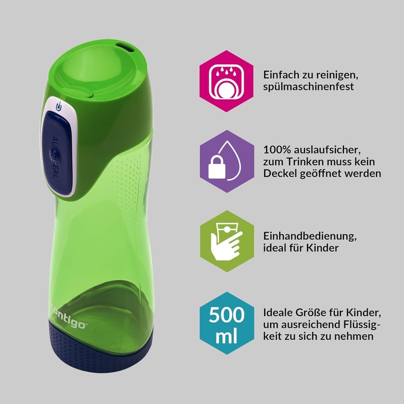Contigo Swish Autoseal 500ml BPA-mentes sportkulacs szivárgásmentes - Lemon