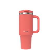 Pahar termoizolant Contigo 1200 ml cu mâner și pai, culoarea coral, bidon de apă cu izolație în vid, fără BPA, menține băuturile reci timp de 29 de ore 9