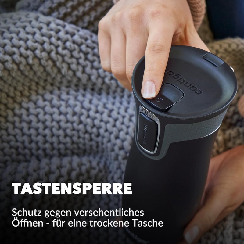 Contigo West Loop Autoseal rozsdamentes acél termikus bögre, szivárgásmentes utazó kávéscsésze - 470 ml, Dark Plum