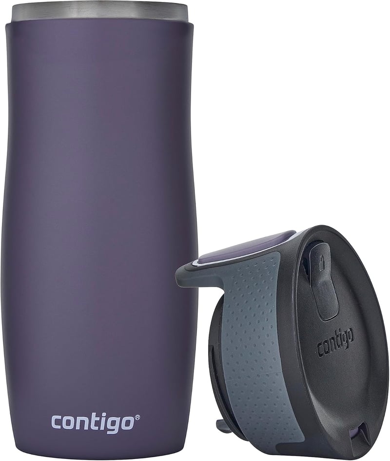 Contigo West Loop Autoseal rozsdamentes acél termikus bögre, szivárgásmentes utazó kávéscsésze - 470 ml, Dark Plum