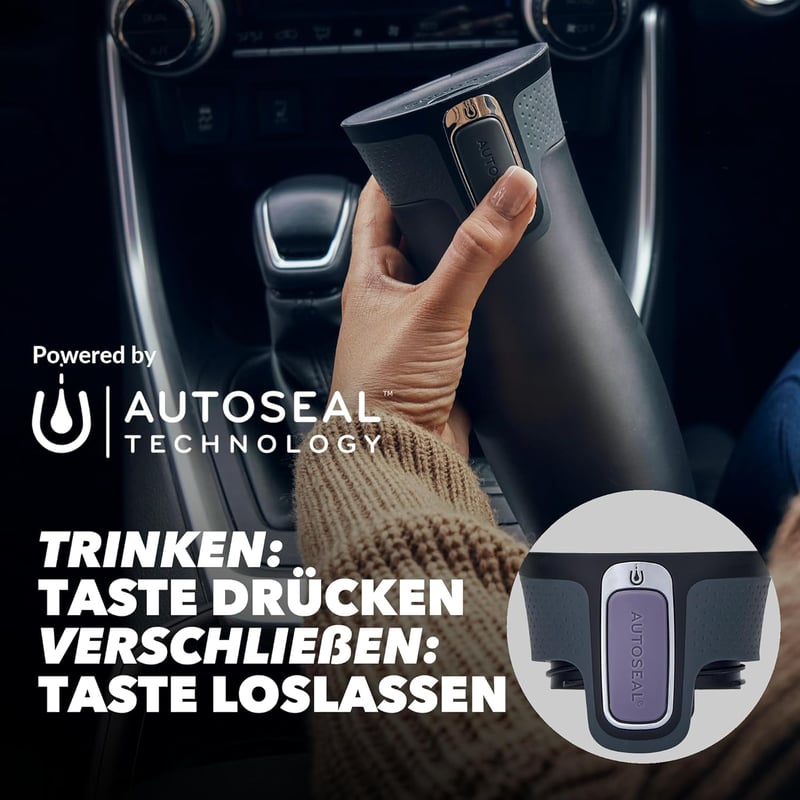 Contigo West Loop Autoseal rozsdamentes acél termikus bögre, szivárgásmentes utazó kávéscsésze - 470 ml, Dark Plum