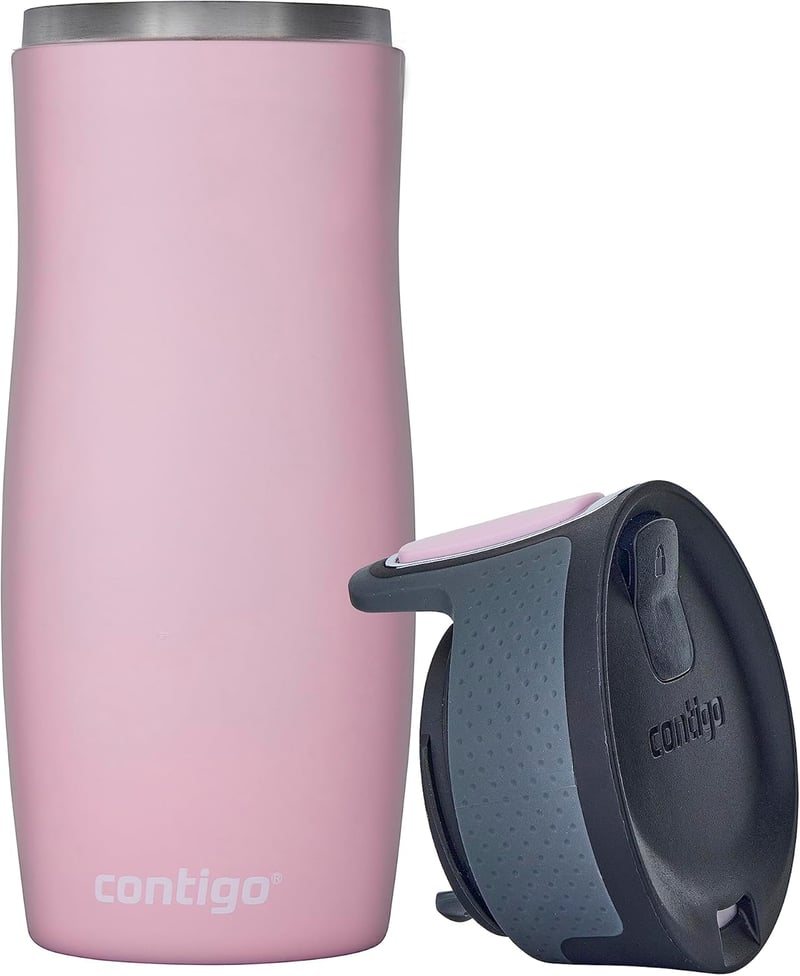 Contigo West Loop Autoseal rozsdamentes acél termikus bögre, szivárgatásmentes utazó kávéscsésze - 470 ml, Millennial Pink