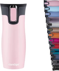 Contigo West Loop Autoseal rozsdamentes acél termikus bögre, szivárgatásmentes utazó kávéscsésze - 470 ml, Millennial Pink 1