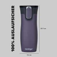 Contigo West Loop Autoseal rozsdamentes acél termikus bögre, szivárgásmentes utazó kávéscsésze - 470 ml, Dark Plum 8