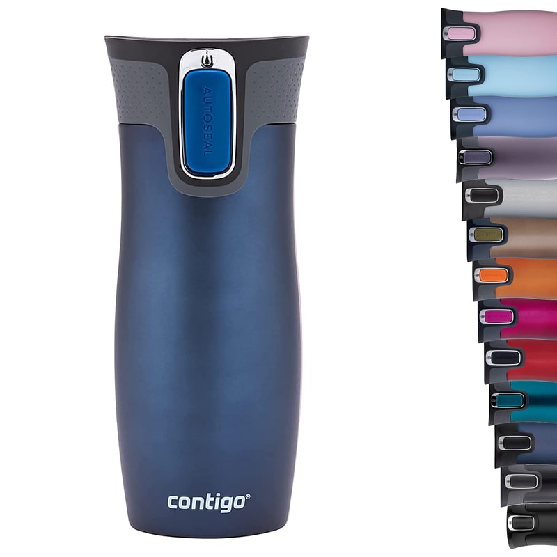 Termoska Contigo West Loop Autoseal, nehrdzavejúca oceľ, izolovaný cestovný hrnček na kávu, nepriepustný, 470 ml, Monaco