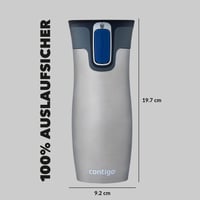 Cană Termos Contigo West Loop Autoseal – Cană de călătorie izolată din oțel inoxidabil pentru cafea, anti-scurgere 9