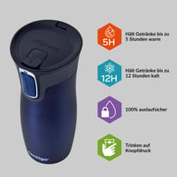 Termoska Contigo West Loop Autoseal, nehrdzavejúca oceľ, izolovaný cestovný hrnček na kávu, nepriepustný, 470 ml, Monaco 3