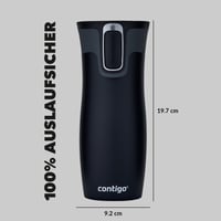 Cană de voiaj izolată Contigo West Loop AUTOSEAL din oțel inoxidabil pentru cafea, 470 ml, etanșă 8