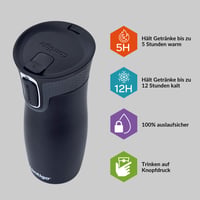 Cană de voiaj izolată Contigo West Loop AUTOSEAL din oțel inoxidabil pentru cafea, 470 ml, etanșă 2