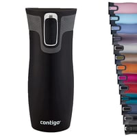 Cană de voiaj izolată Contigo West Loop AUTOSEAL din oțel inoxidabil pentru cafea, 470 ml, etanșă 1