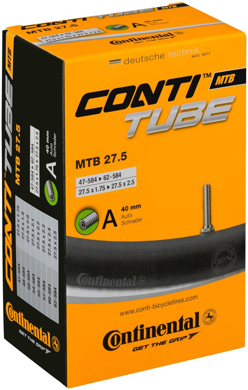 Cameră de aer Continental MTB 27.5" cu valvă AV 40 mm - Pentru bicicletă de munte