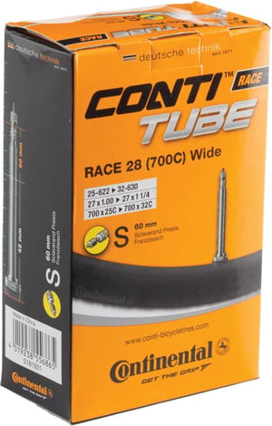 Duša na bicykel Continental R28 - čierna - 700C 25-32C, 60 mm ventil Presta