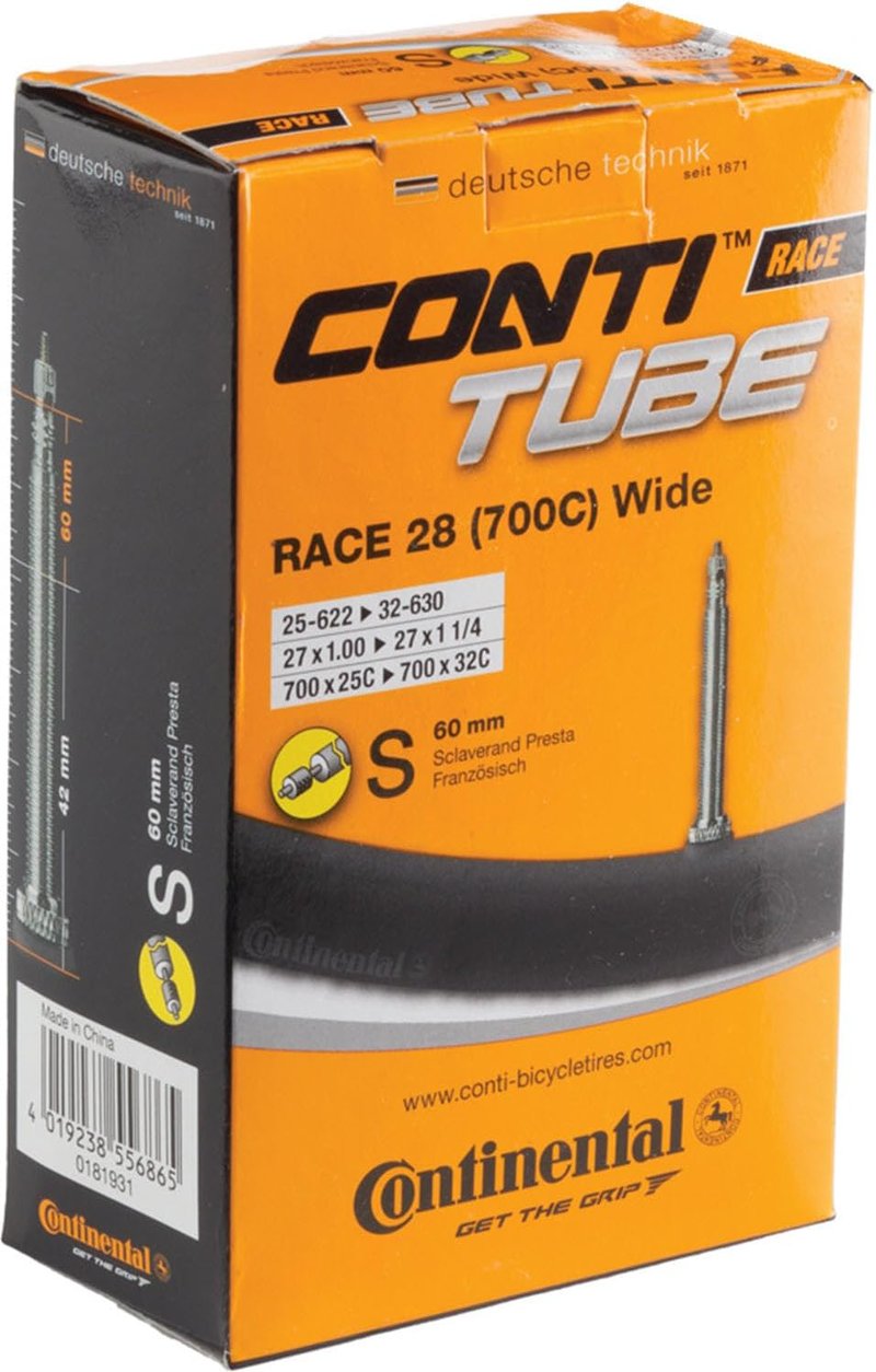 Continental R28 kerékpár belső gumi - fekete - 700C 25-32C, 60 mm Presta szelep