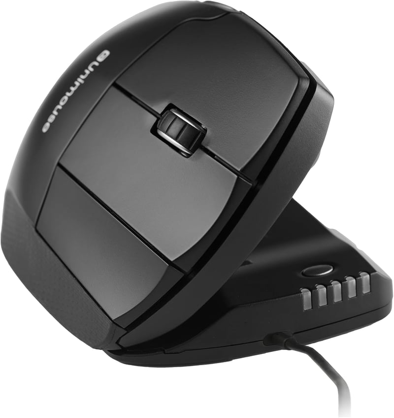 Contour Unimouse ergonomikus egér állítható döntéssel, 6 gomb, csuklótámasz, Mac/PC