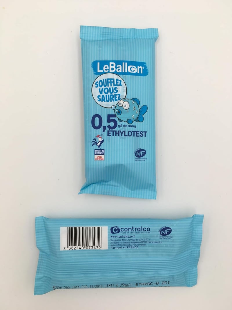 Contralco NFX 20702 Alkoholteszter 10 db Lélegzet Alkoholmérő Készlet