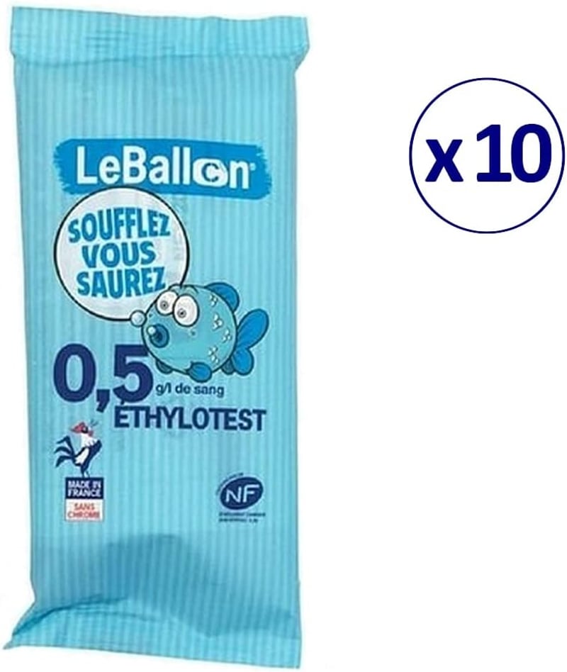 Contralco NFX 20702 Alkoholteszter 10 db Lélegzet Alkoholmérő Készlet