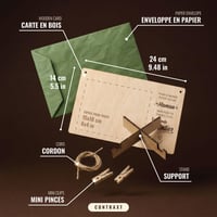 CONTRAXT Poklon okvir za fotografije za Majčin dan - Držač za slike s užetom i drvenim štipaljkama, držač za razglednice, s akrilnim okvirom za fotografije, poklon za mamu 2