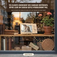 CONTRAXT Poklon okvir za fotografije za Majčin dan - Držač za slike s užetom i drvenim štipaljkama, držač za razglednice, s akrilnim okvirom za fotografije, poklon za mamu 7
