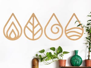 CONTRAXT Four Elements drvena mandala zidna dekoracija, kompozicija od 4 ploče - MDF
