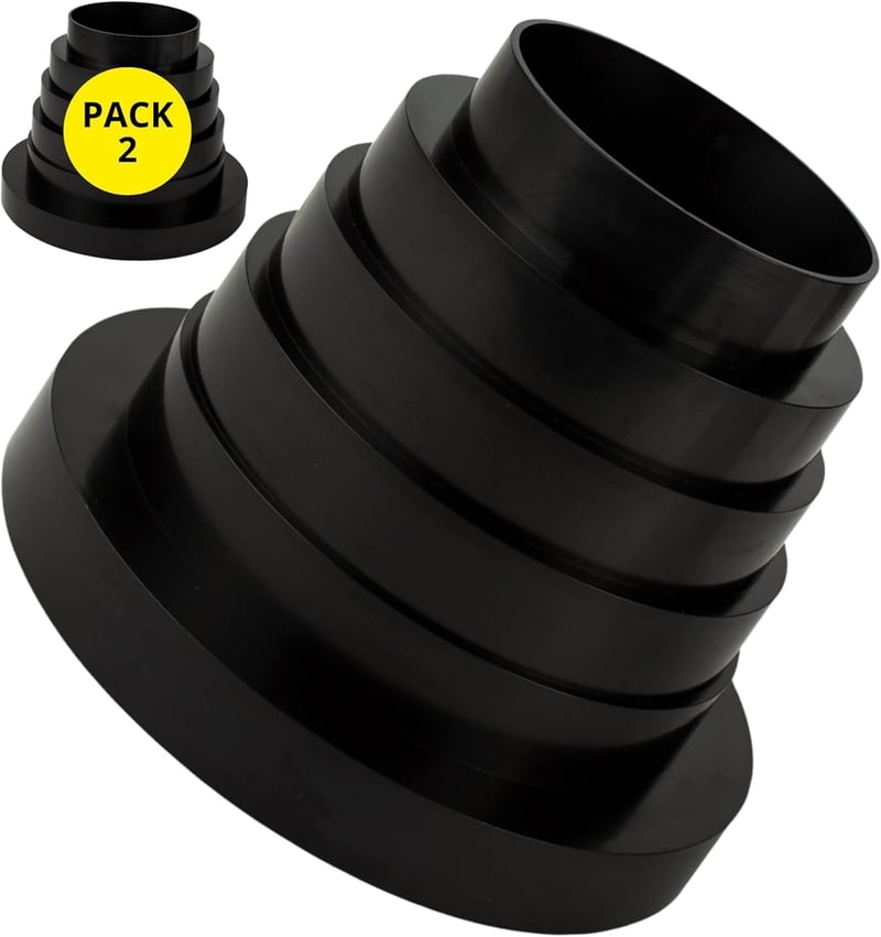 Control Garden Szellőztetési Csökkentő 2db Univerzális Csatlakozó 80-150mm Fekete