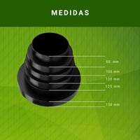 Control Garden Szellőztetési Csökkentő 2db Univerzális Csatlakozó 80-150mm Fekete 4
